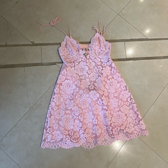 For Love And Lemons Creamsicle Lace Slip Dress - Picture 3 of 4